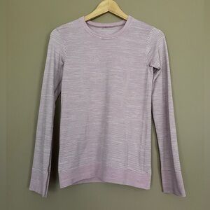{Lululemon} Swiftly Relaxed Long-Sleeve Shirt in Chroma Check Stripe Velvet Dust